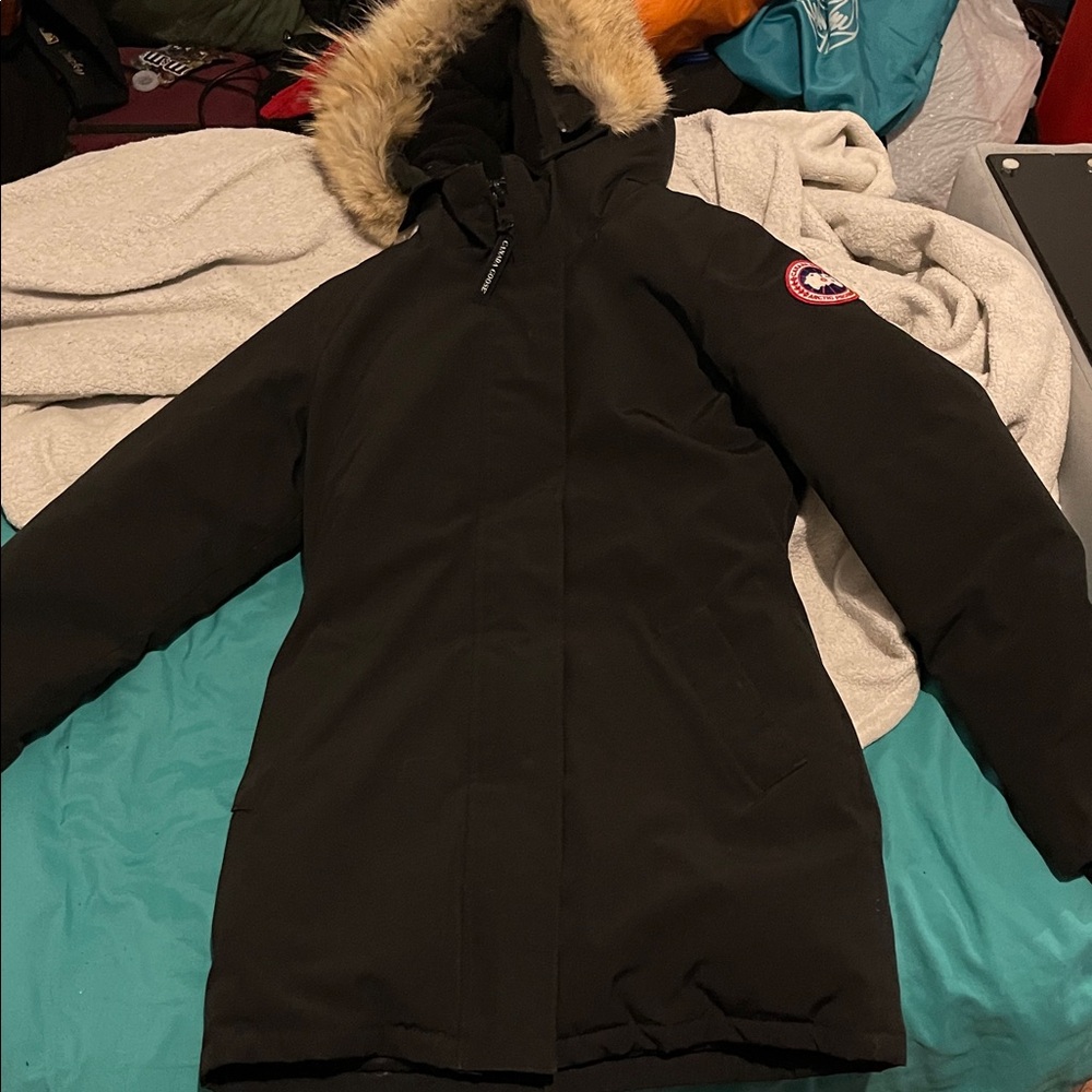 Canada Goose Black Jacket with Fur Trim